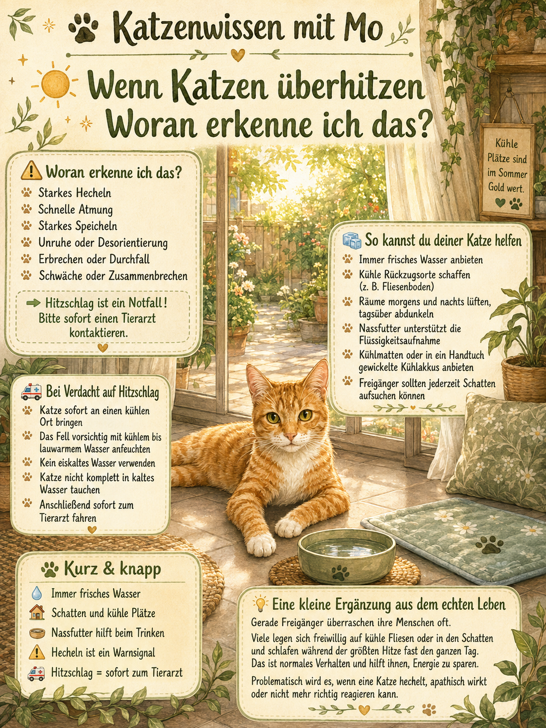Wenn Katzen überhitzen – woran erkenne ich das?
