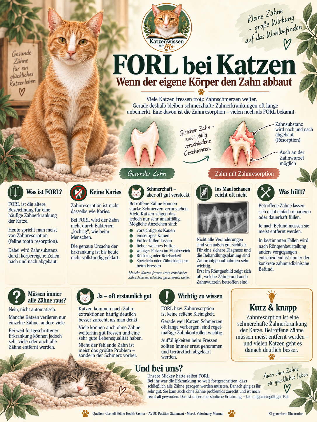 FORL bei Katzen – wenn der eigene Körper den Zahn abbaut