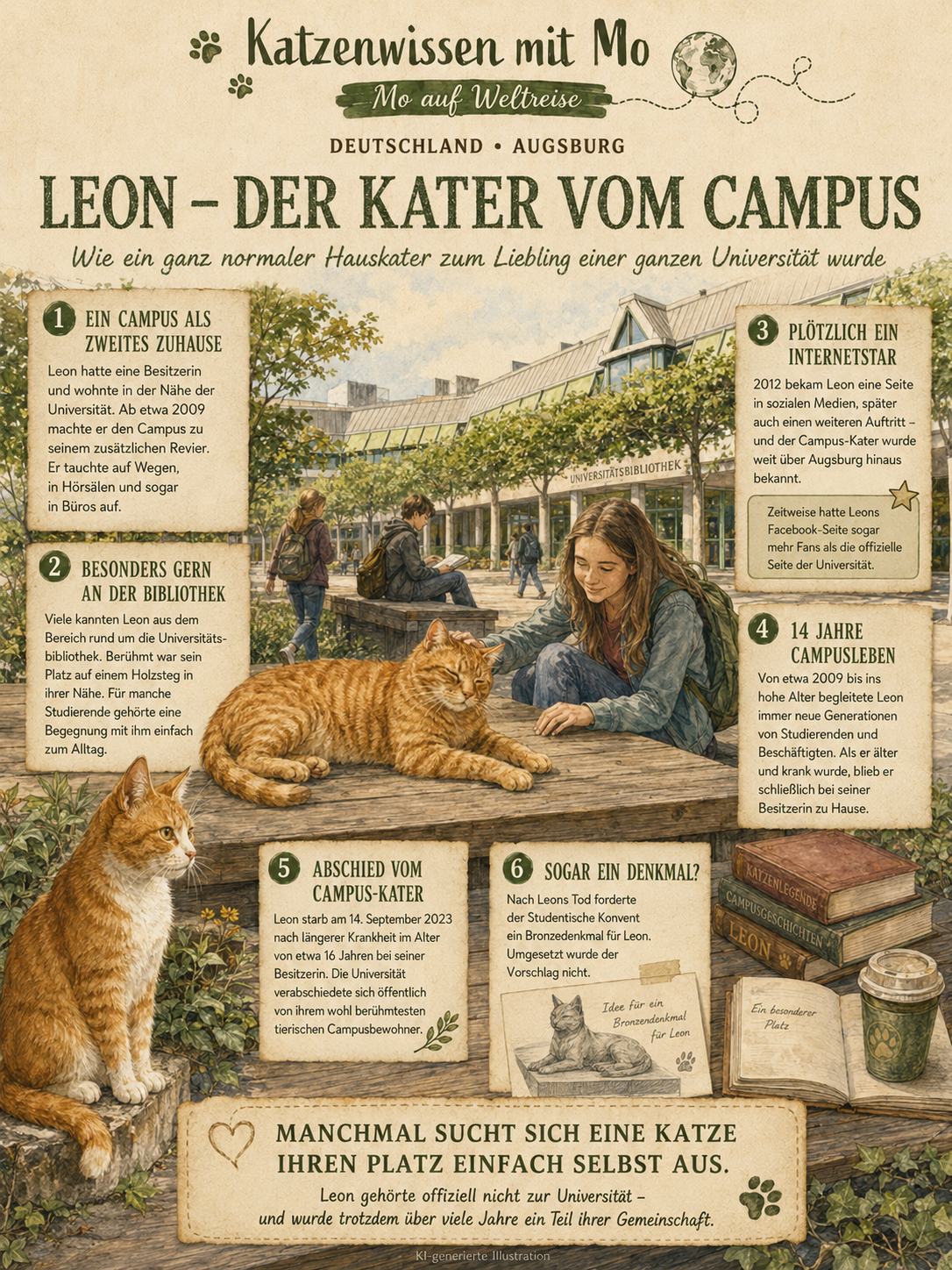 Leon – der Kater vom Campus: Wie ein Hauskater zum Liebling einer ganzen Universität wurde