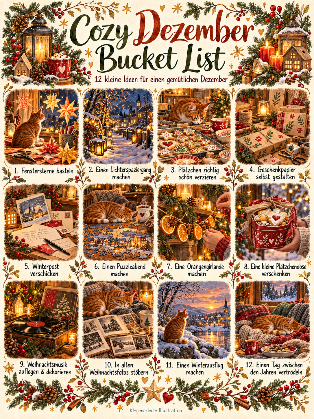 Cozy Dezember Bucket List 🎄 12 gemütliche Ideen für die schönste Winterzeit