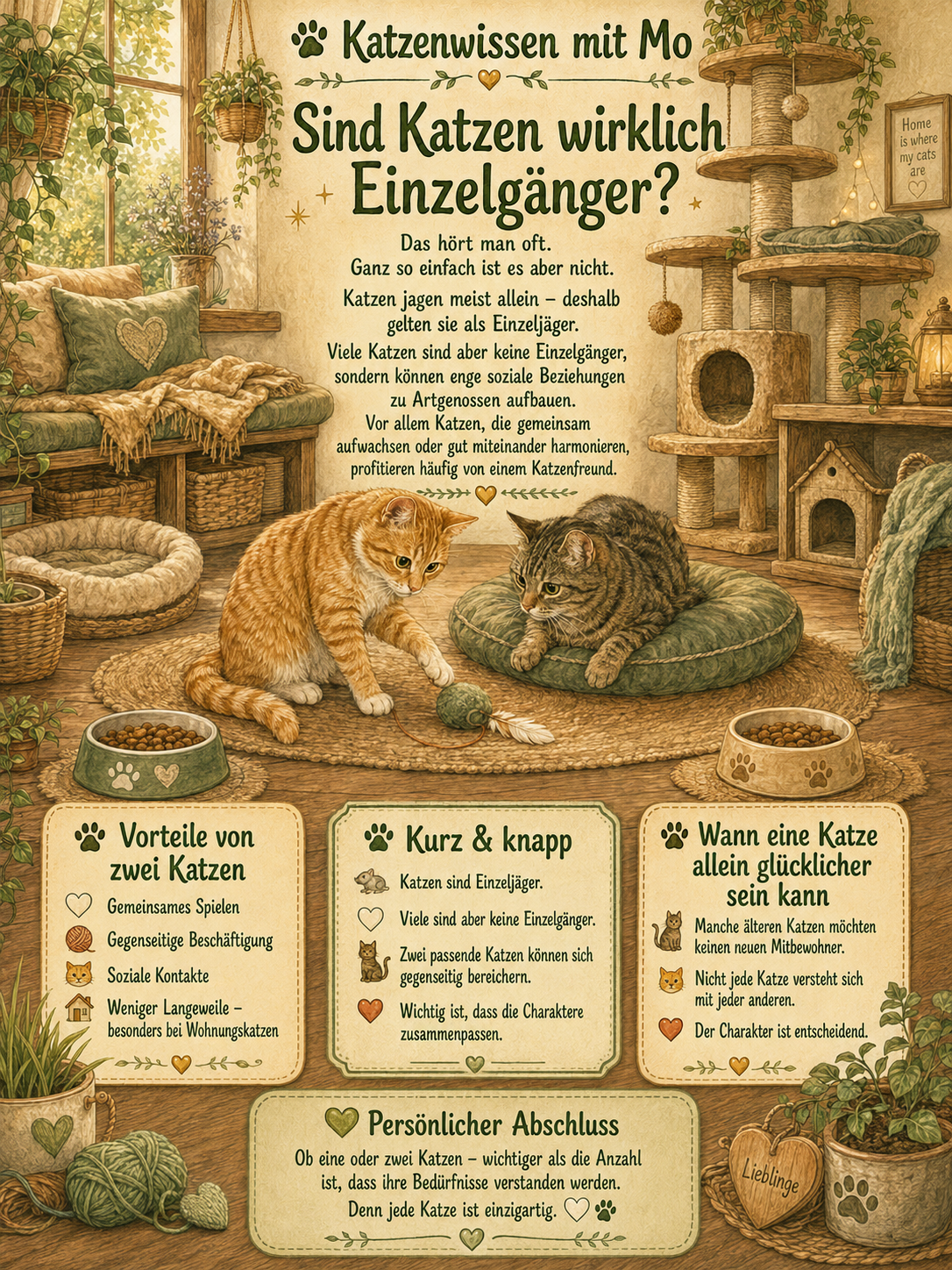 Sind Katzen wirklich Einzelgänger?