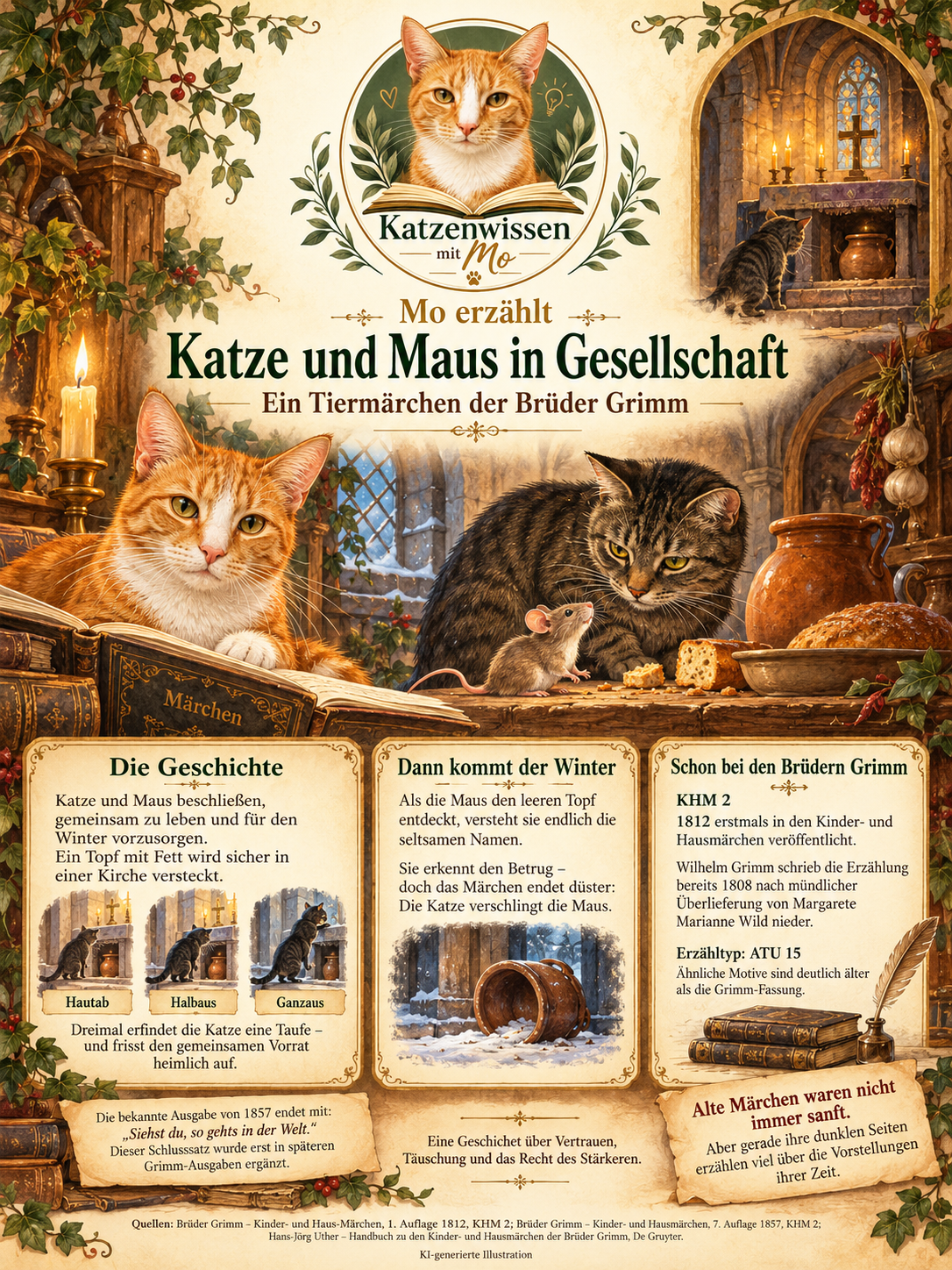 Katze und Maus in Gesellschaft | Ein düsteres Grimm-Märchen